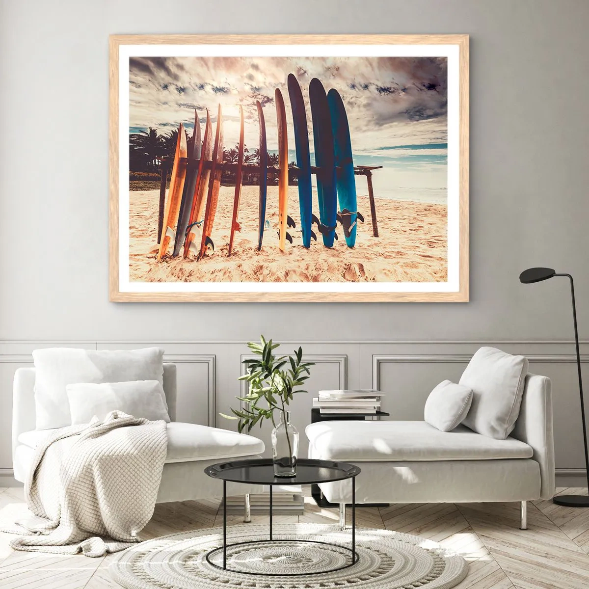 Poster in cornice rovere chiaro - Buonanotte, a domani - 70x50 cm