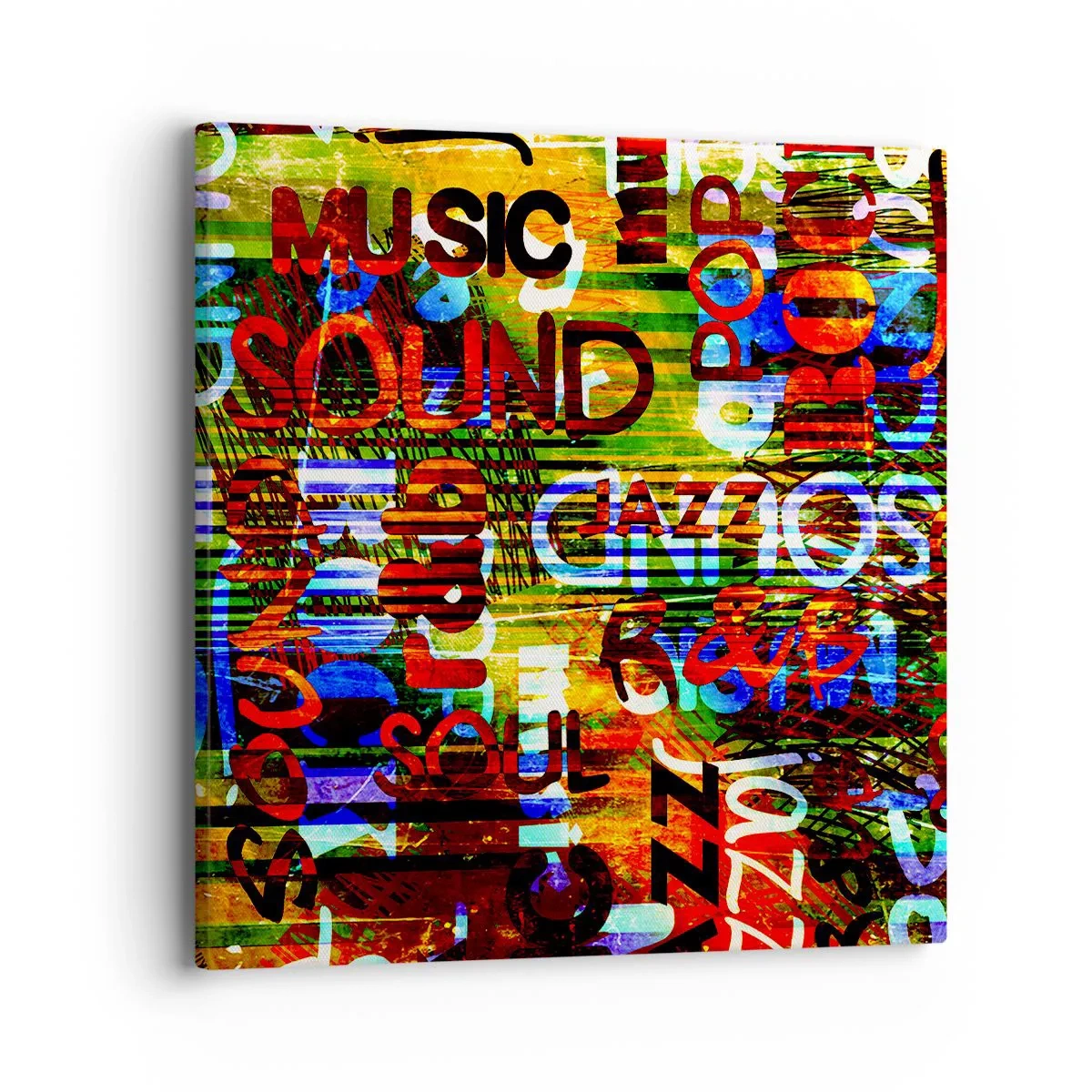Quadro su tela - Stampe su Tela - Tutti i colori del suono - 40x40 cm