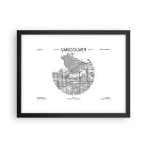Poster in cornice nera - Anatomia Vancouver - 40x30 cm