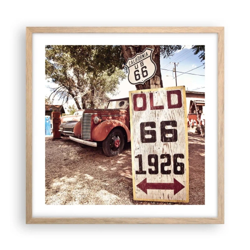 Poster in cornice rovere chiaro - La leggenda della provincia americana - 50x50 cm