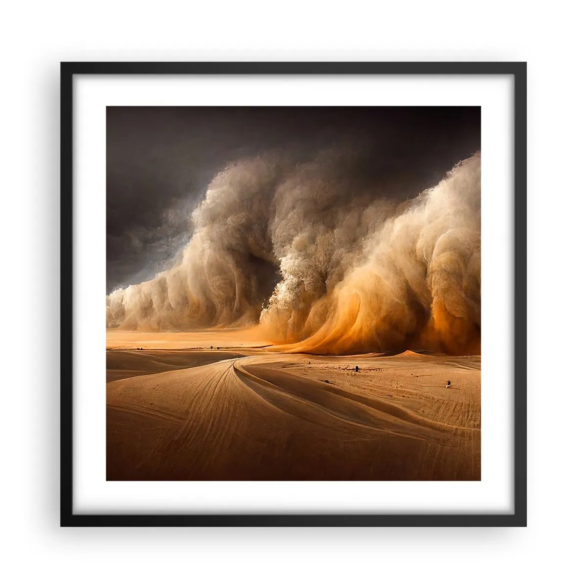 Poster in cornice nera - L'ira del deserto - 50x50 cm