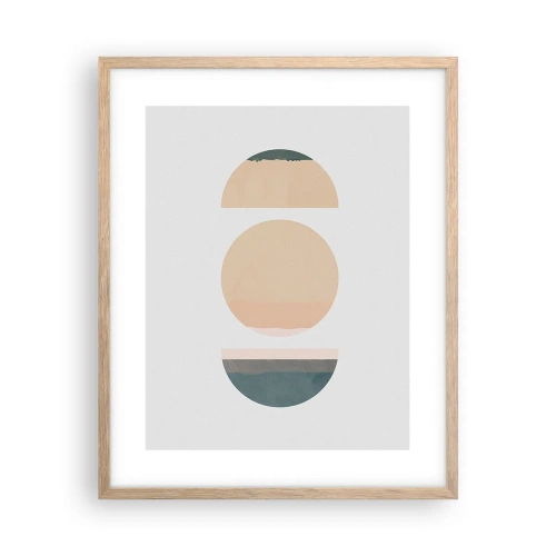 Poster in cornice rovere chiaro - Un cerchio dopo l'altro - 40x50 cm