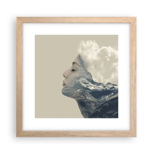 Poster in cornice rovere chiaro - La bellezza degli elementi - 30x30 cm