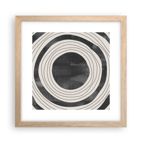 Poster in cornice rovere chiaro - Proprio al centro - 30x30 cm