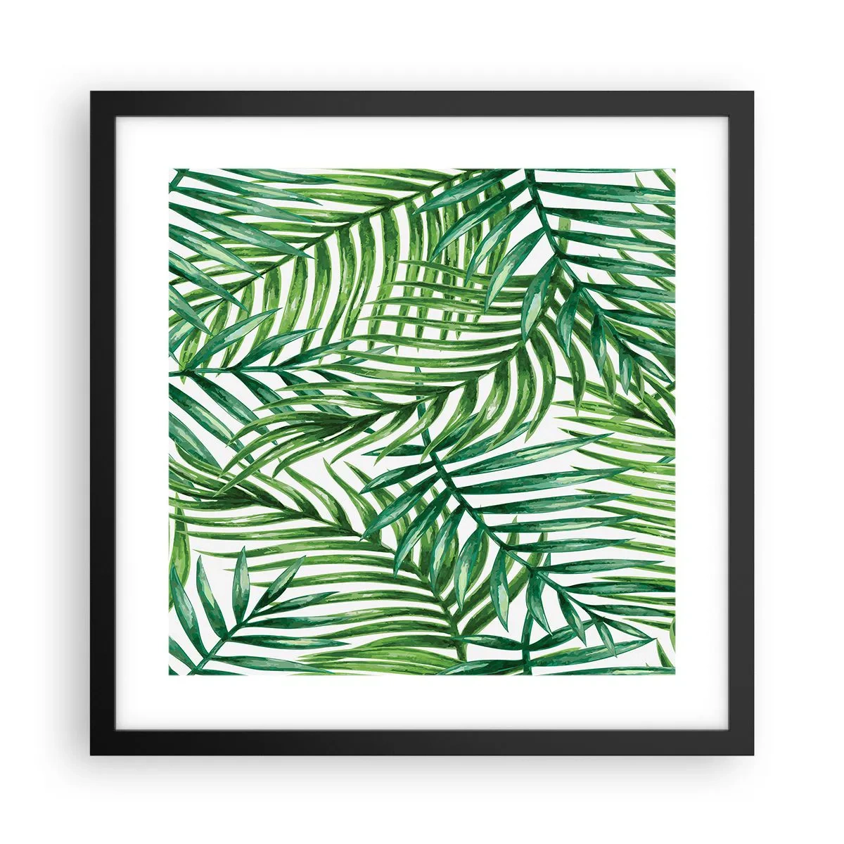 Poster in cornice nera - Sotto un baldacchino verde - 40x40 cm