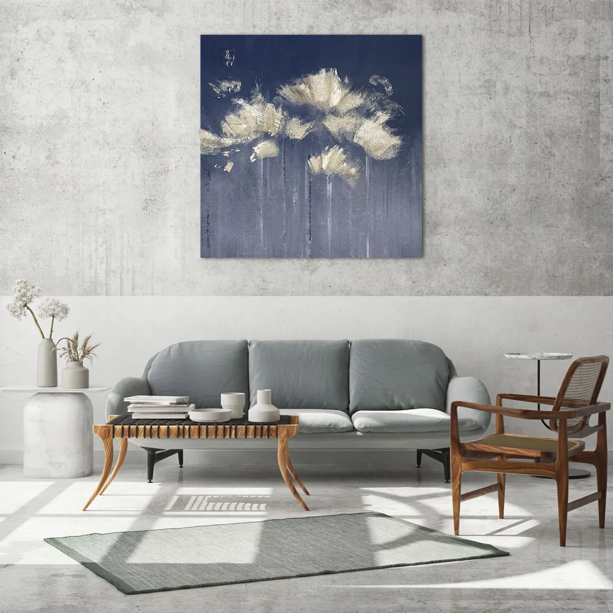 Quadro su vetro - Come petali al vento - 30x30 cm