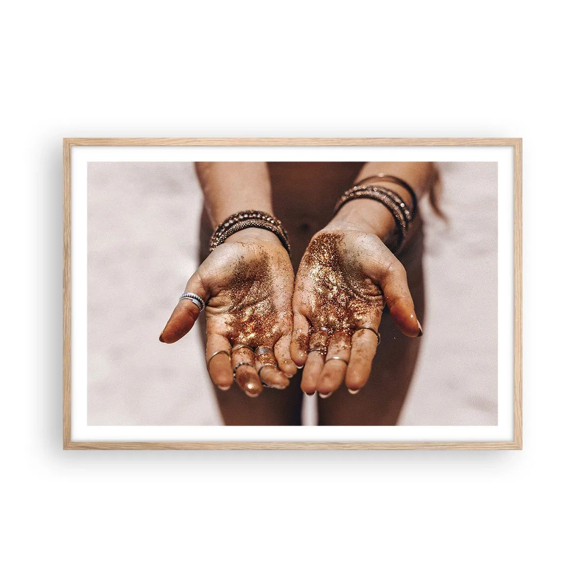Poster in cornice rovere chiaro - Un dono per te - 91x61 cm