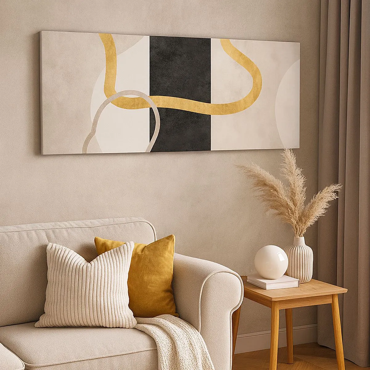 Quadro su tela - Stampe su Tela - Forme intrecciate - 100x40 cm