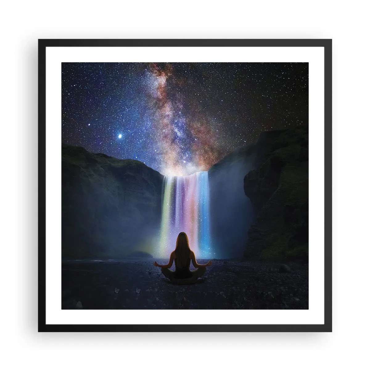 Poster in cornice nera - Armonia assoluta - 60x60 cm