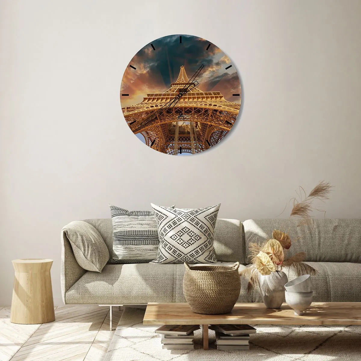 Orologio da parete - Orologio in Vetro - Come gli uomini hanno raggiunto il cielo - 30x30 cm