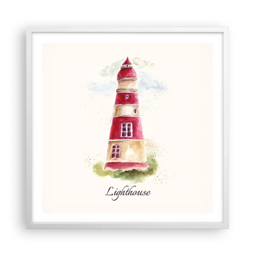 Poster in cornice bianca - Attorno è sempre bel tempo - 60x60 cm