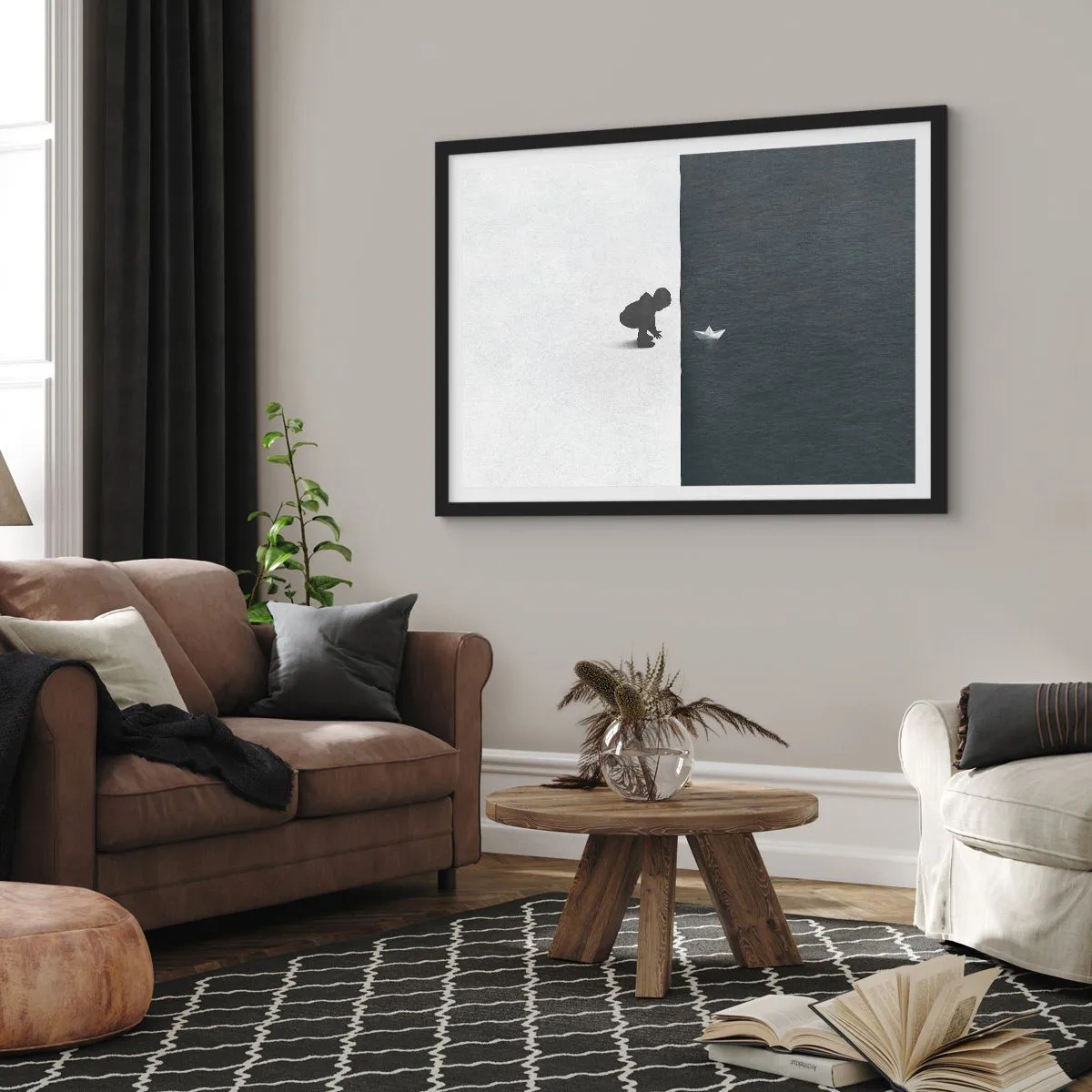 Poster in cornice nera - La grande spedizione - 50x40 cm