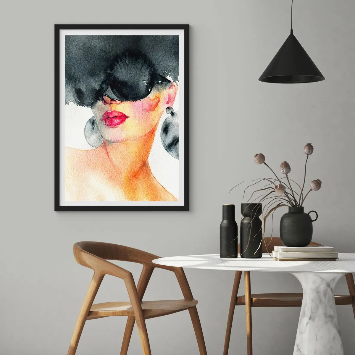 Poster in cornice nera - Il segreto dell'eleganza - 40x50 cm