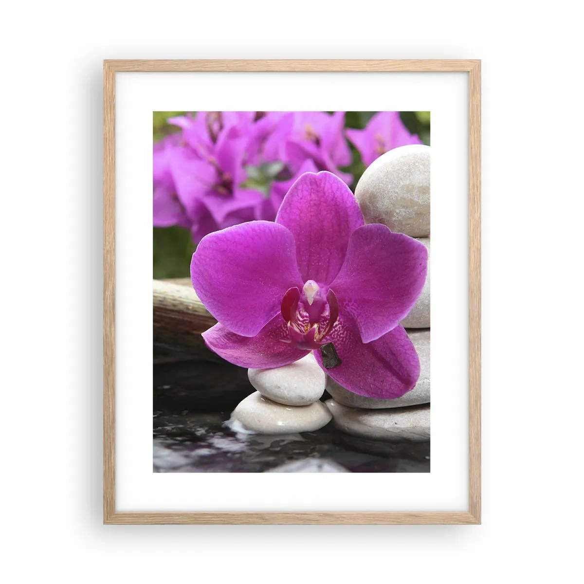 Poster in cornice rovere chiaro - E già ti riposi - 40x50 cm