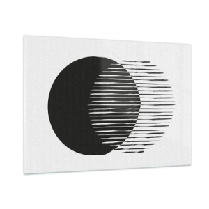 Quadro su vetro - Una forma minimalista di due cerchi che si intersecano - 100x70cm - Il suo alter ego - Decorazione murale moderna per soggiorno e camera da letto ARTTOR