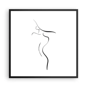 Poster in cornice nera - Inafferrabile come un'onda - 60x60 cm