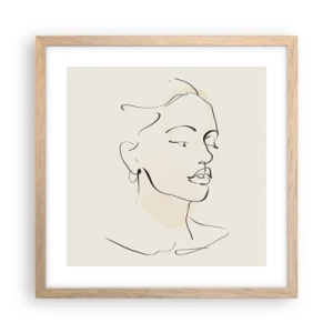 Poster in cornice rovere chiaro - Linea sicura - 40x40 cm