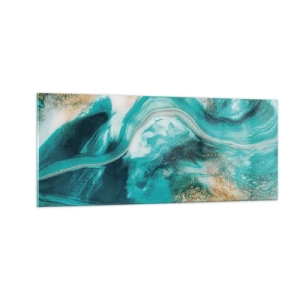 Quadro su vetro - Il fiume d'oro - 100x40 cm