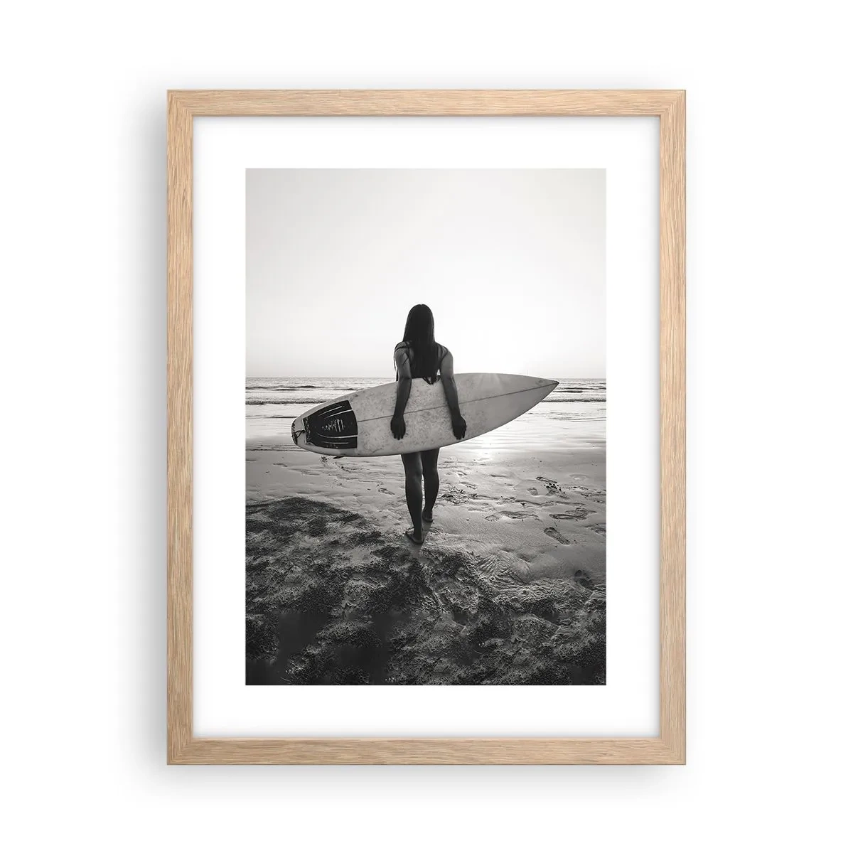 Poster in cornice rovere chiaro - La figlia dell'onda marina - 30x40 cm