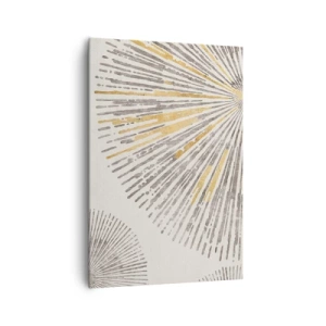 Quadro su tela - Stampe su Tela - Motivo astratto a forma di raggio - 70x100cm - La bellezza dei raggi - Decorazione murale moderna per soggiorno e camera da letto ARTTOR