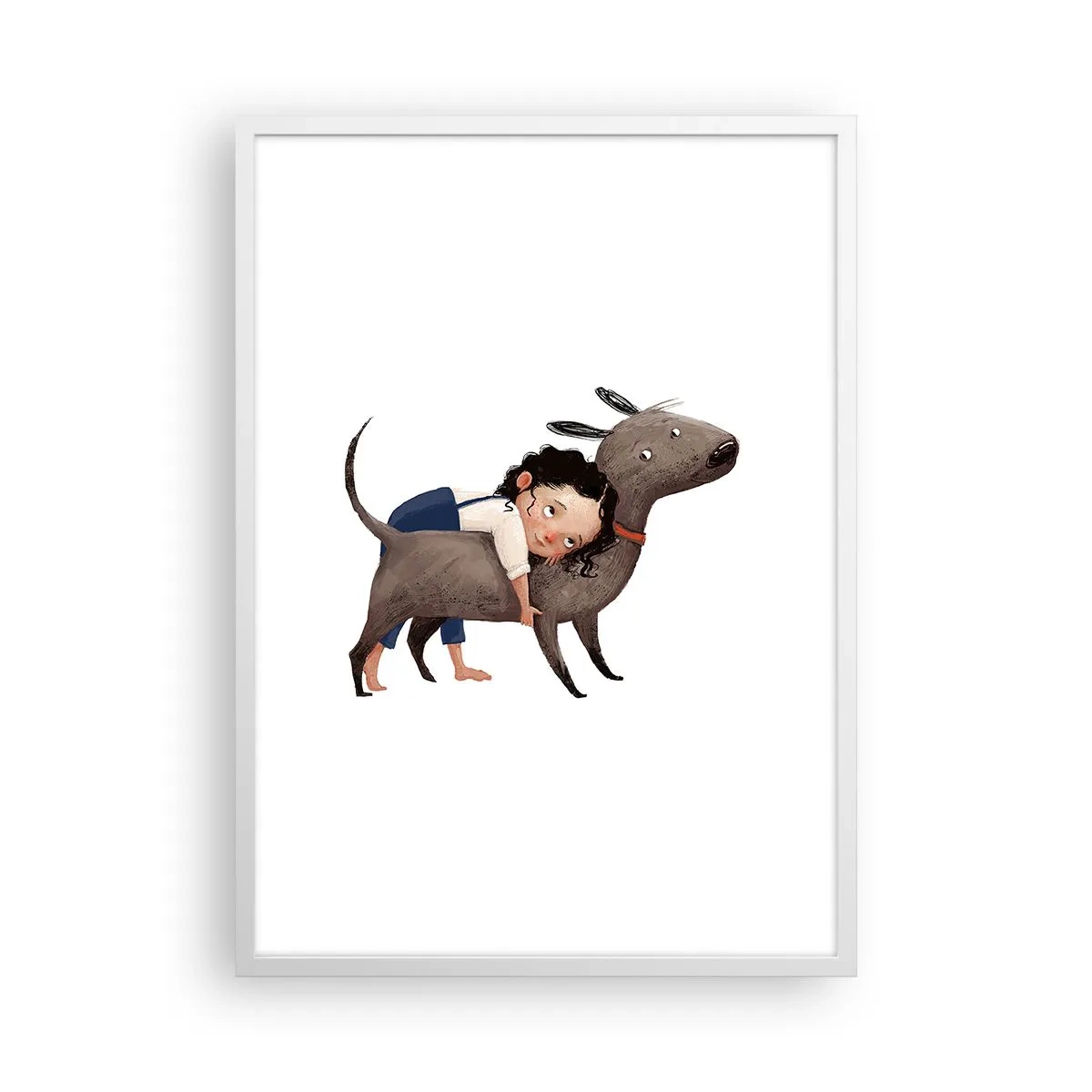 Poster in cornice bianca - I migliori amici - 50x70 cm