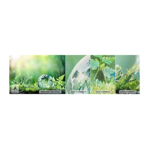 Campione di Fotomurale Premium Canvas - Pianeta verde - Astrazione, Felce, Natura - 100x30 cm