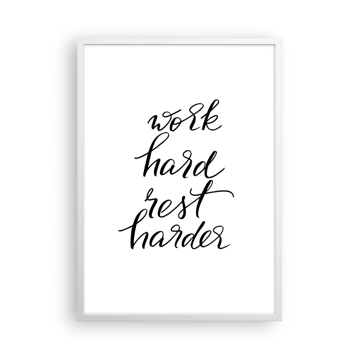 Poster in cornice bianca - L'equilibrio della vita - 50x70 cm