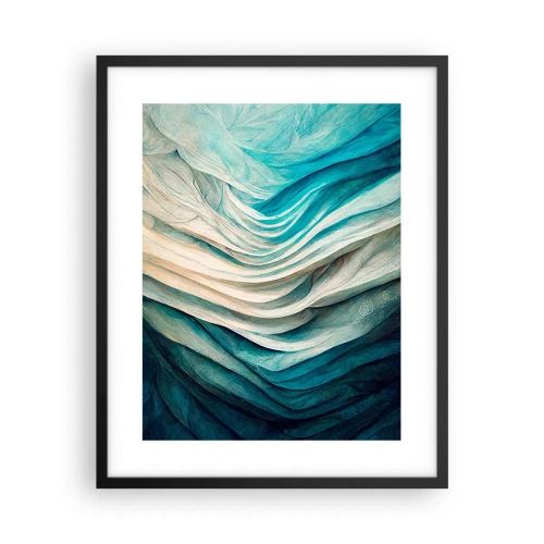 Poster in cornice nera - Blu insaziabile - 40x50 cm