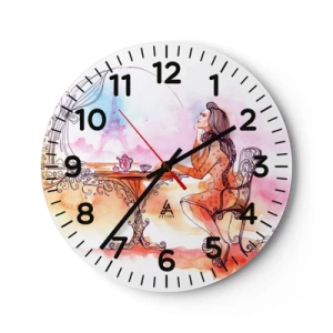Orologio da parete - Orologio in Vetro - Chic parigino - 30x30 cm