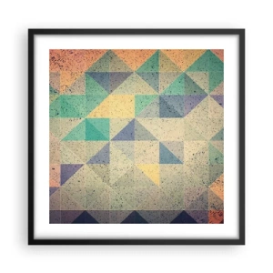 Poster in cornice nera - La repubblica dei triangoli - 50x50 cm