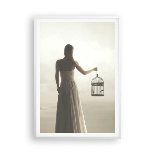 Poster in cornice bianca - Sii libera - 70x100 cm