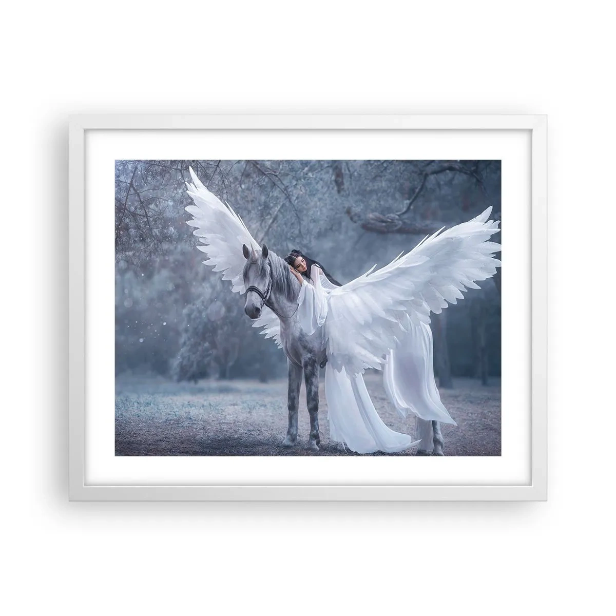 Poster in cornice bianca - Momento ispirato - 50x40 cm