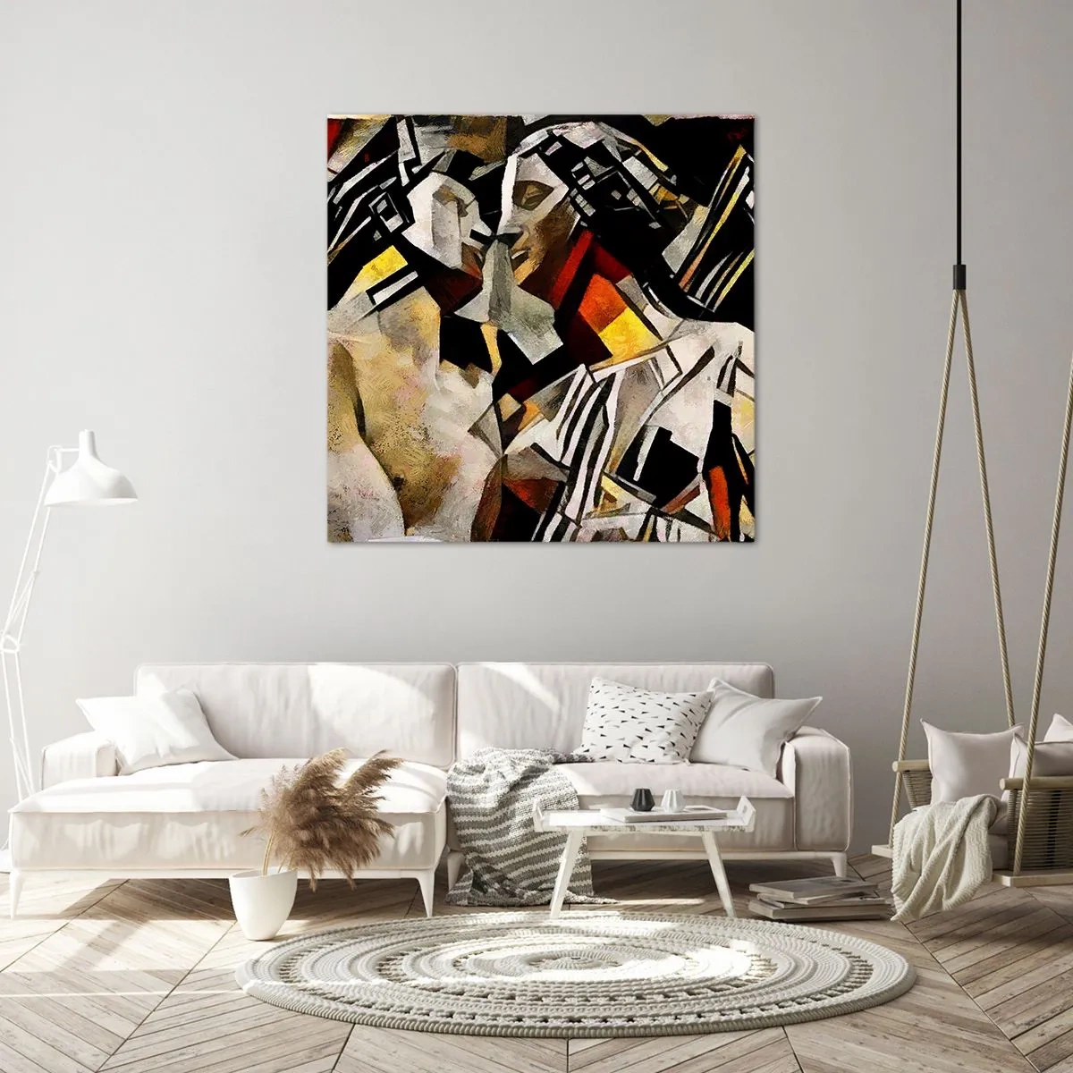 Quadro su tela - Stampe su Tela - Bacio di statue - 70x70 cm