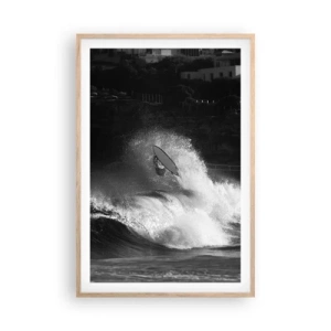 Poster in cornice rovere chiaro - Sfida accettata! - 61x91 cm