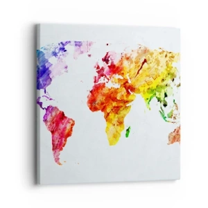 Quadro su tela - Stampe su Tela - Tutti i colori del mondo - 30x30 cm