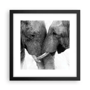 Poster in cornice nera - Dichiarazione sincera - 30x30 cm