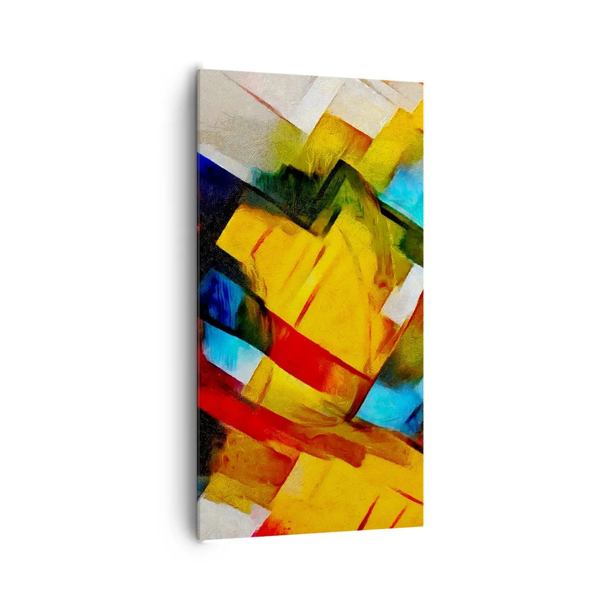 Quadro su tela - Stampe su Tela - Intreccio multicolore - 65x120 cm