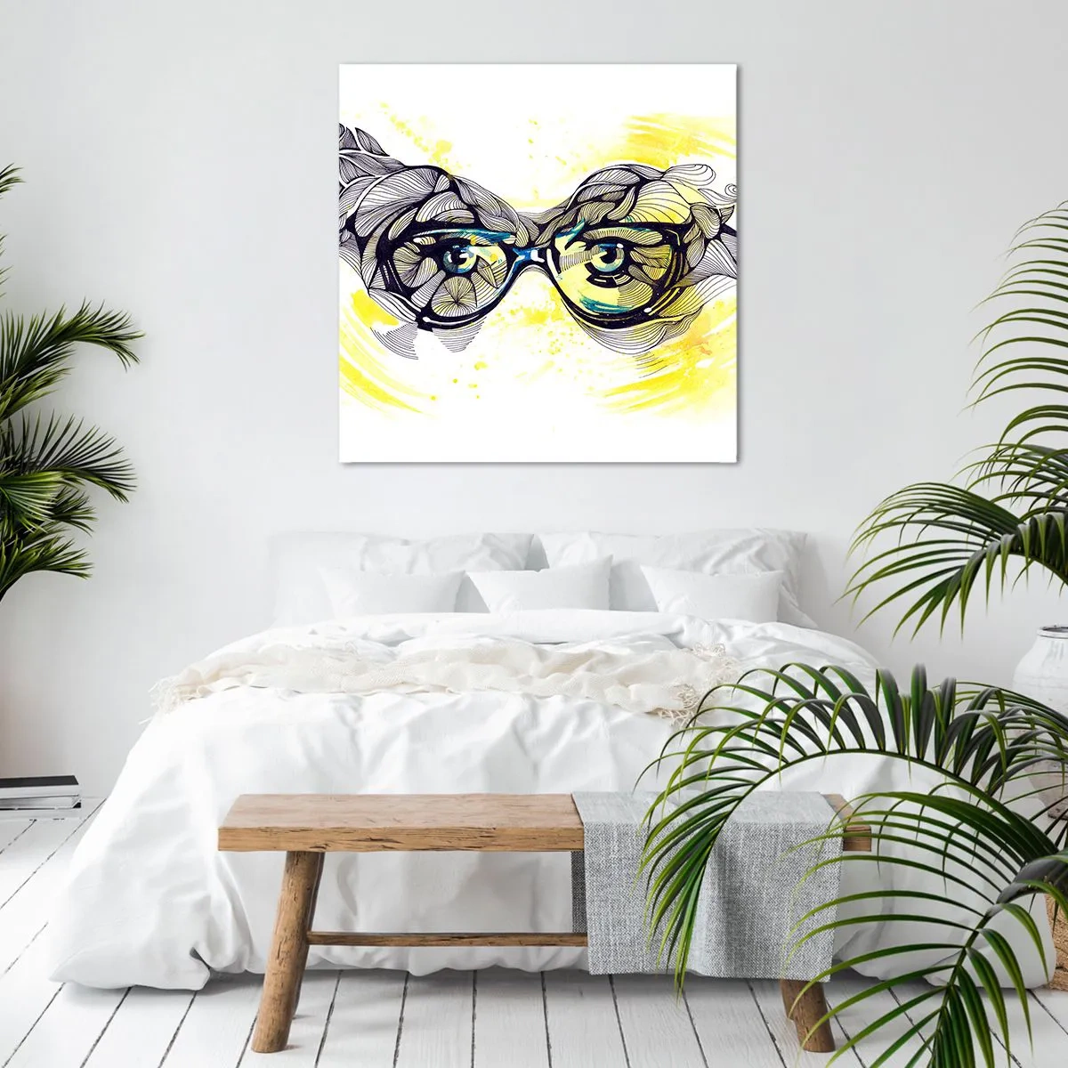 Quadro su tela - Stampe su Tela - Attraverso gli occhiali blu - 70x70 cm