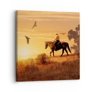 Quadro su tela - Stampe su Tela - Da solo nella prateria - 30x30 cm