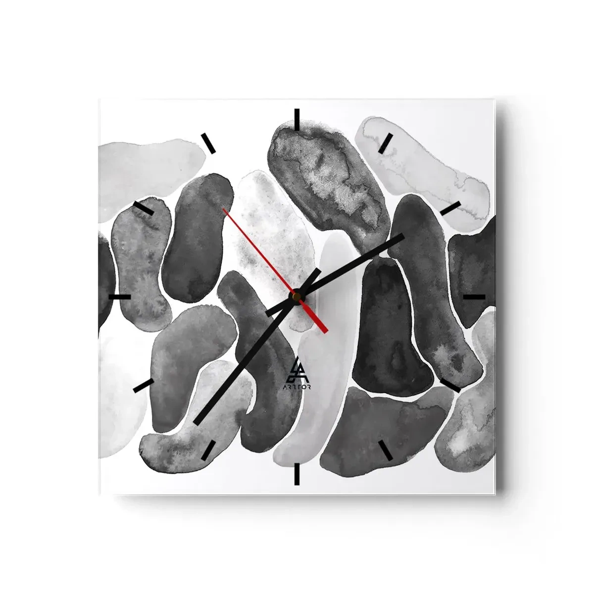 Orologio da parete - Orologio in Vetro - Astrazione rocciosa - 40x40 cm