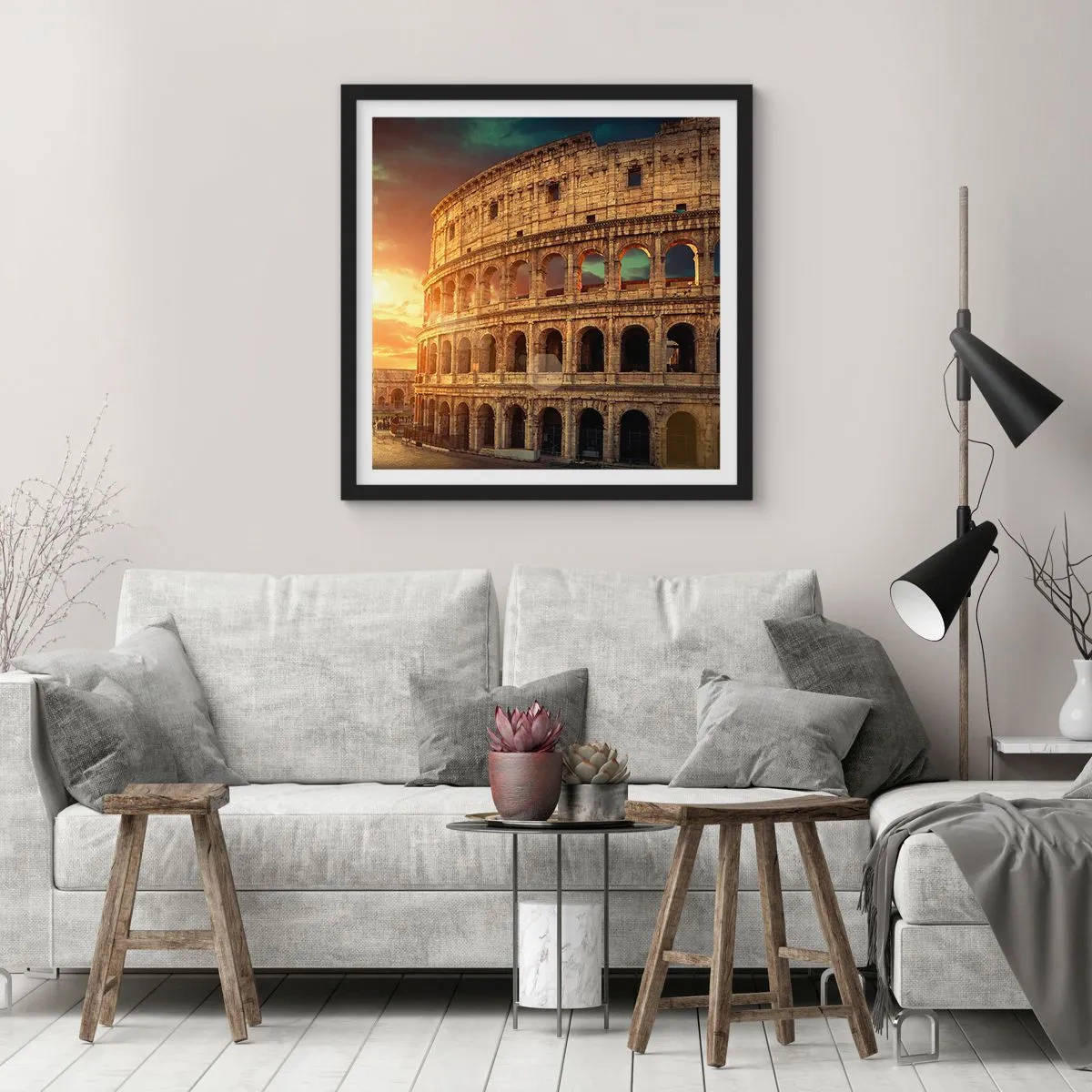 Poster in cornice nera - Impressione colossale - 30x30 cm