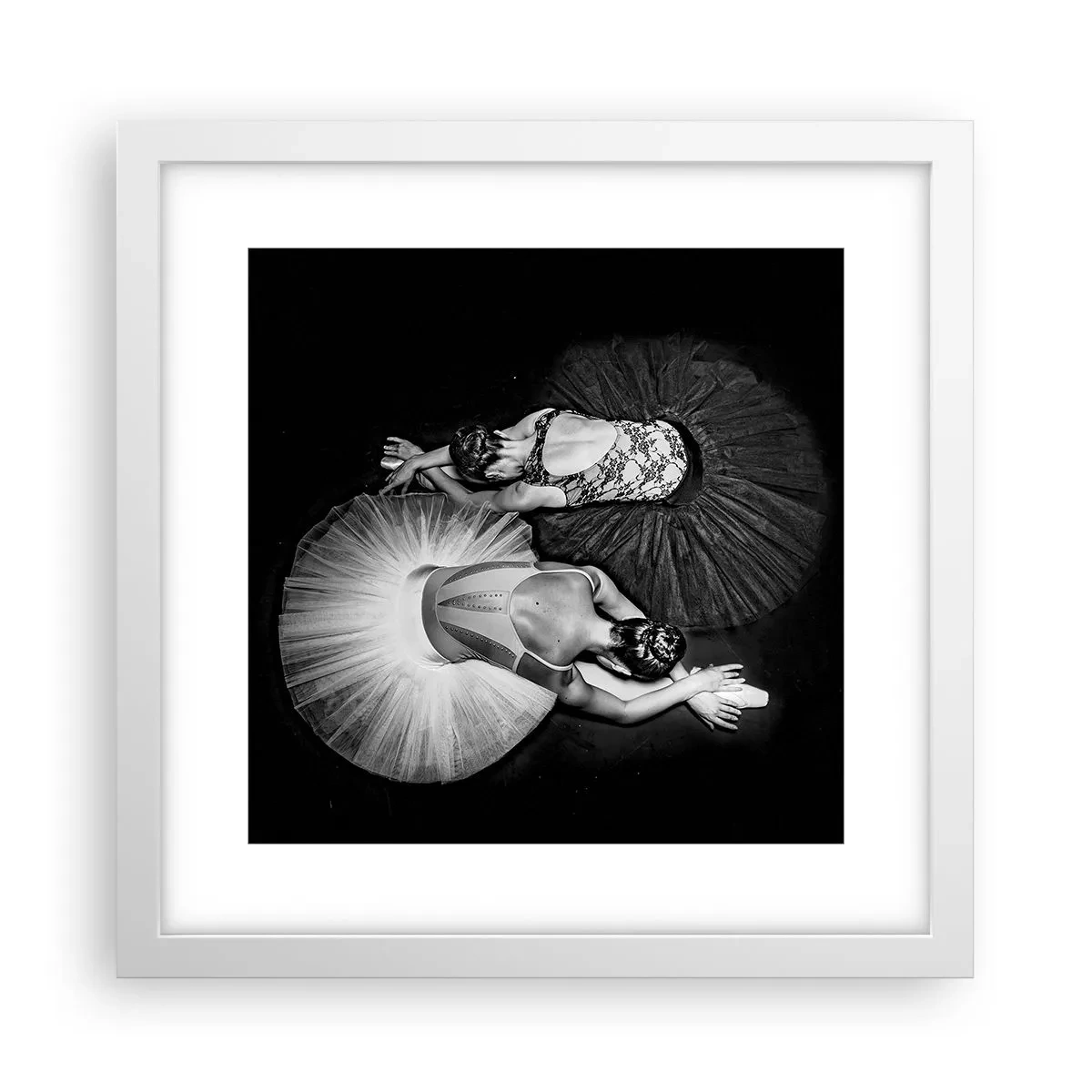 Poster in cornice bianca - Yin e yang - equilibrio ideale - 30x30 cm