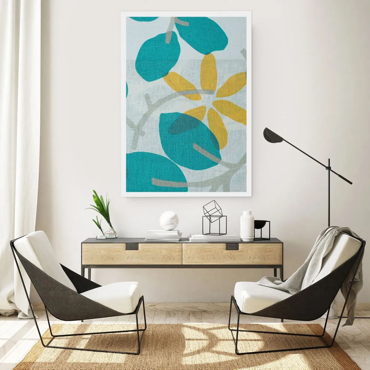 Poster - Tra le foglie azzurre - 61x91 cm