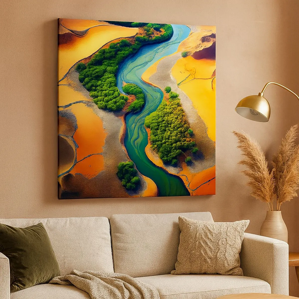 Quadro su tela - Stampe su Tela - Il fiume della vita - 30x30 cm