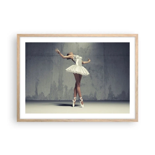 Poster in cornice rovere chiaro - Leggero come un uccello - 70x50 cm