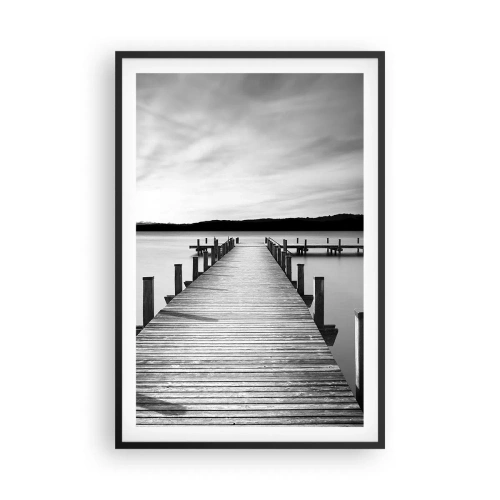 Poster in cornice nera - Pace sull'acqua - 61x91 cm