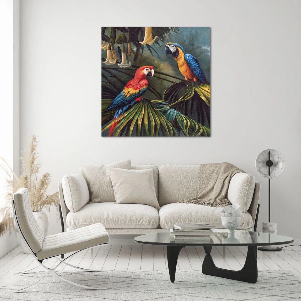 Quadro su vetro - Romanticità ai tropici - 50x50 cm