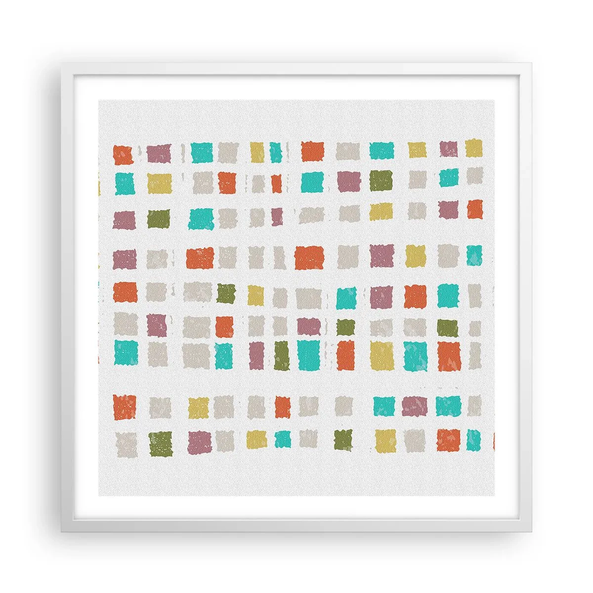 Poster in cornice bianca - Un gioco sconosciuto - 60x60 cm