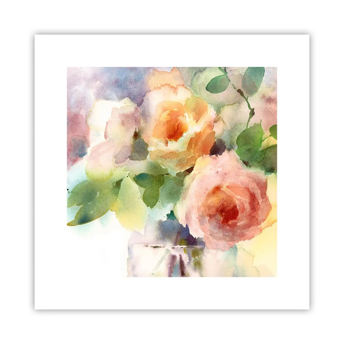 Poster - Delicati come un acquerello - 30x30 cm