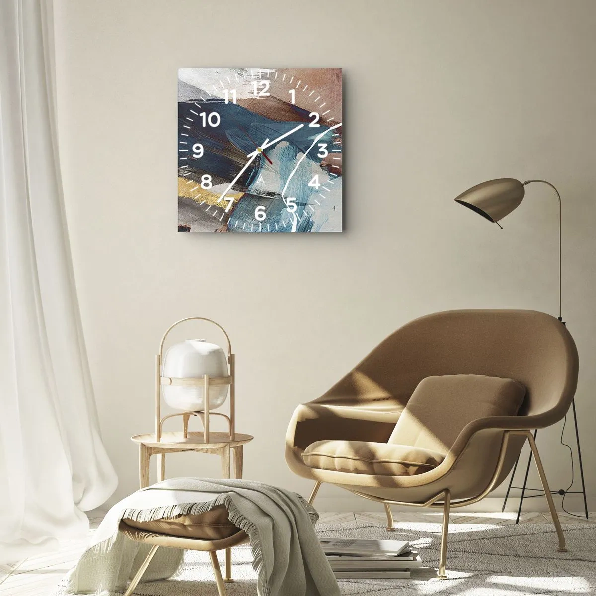 Orologio da parete - Orologio in Vetro - Con forza ed energia - 40x40 cm